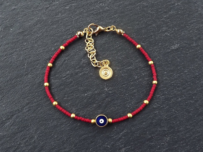 Evil Eye Bracelet Good Luck Gift Protect Lucky Red Etsy