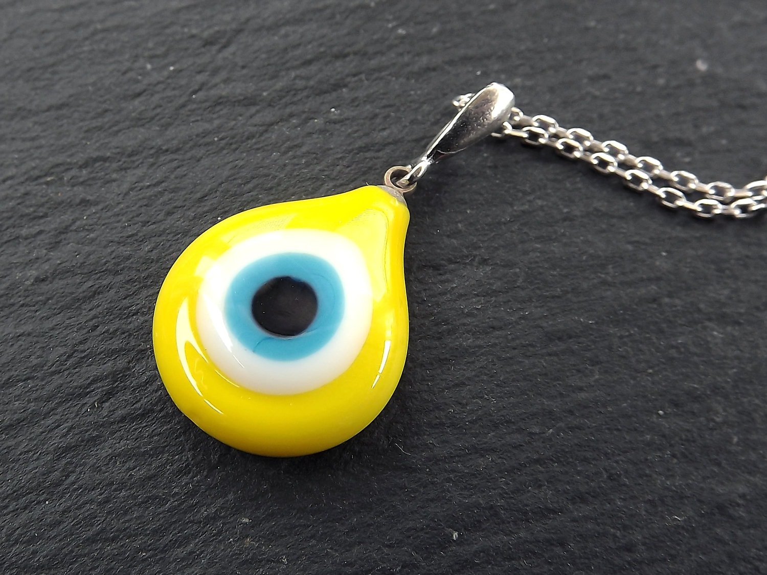Evil Eye Necklace Yellow Evil Eye Good 