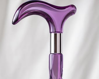 Lila Strass Gehstock: Elegantes Bling Mode Accessoire Für Männer und Frauen