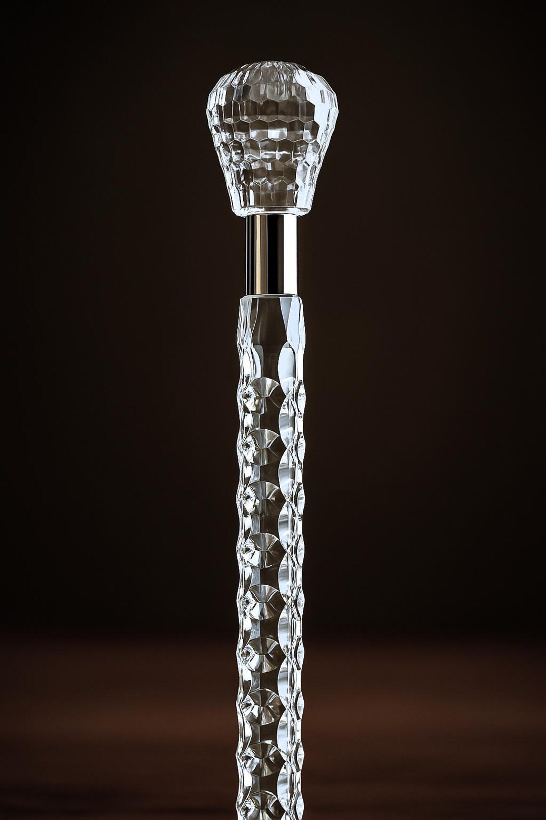 Ultra-transparent Acrylic Walking Cane: Ergonomic Handle, Non-slip Base ...