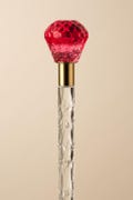 Elegant Pink Acrylic Walking Cane: Luxury Crystal Round Handle product logo