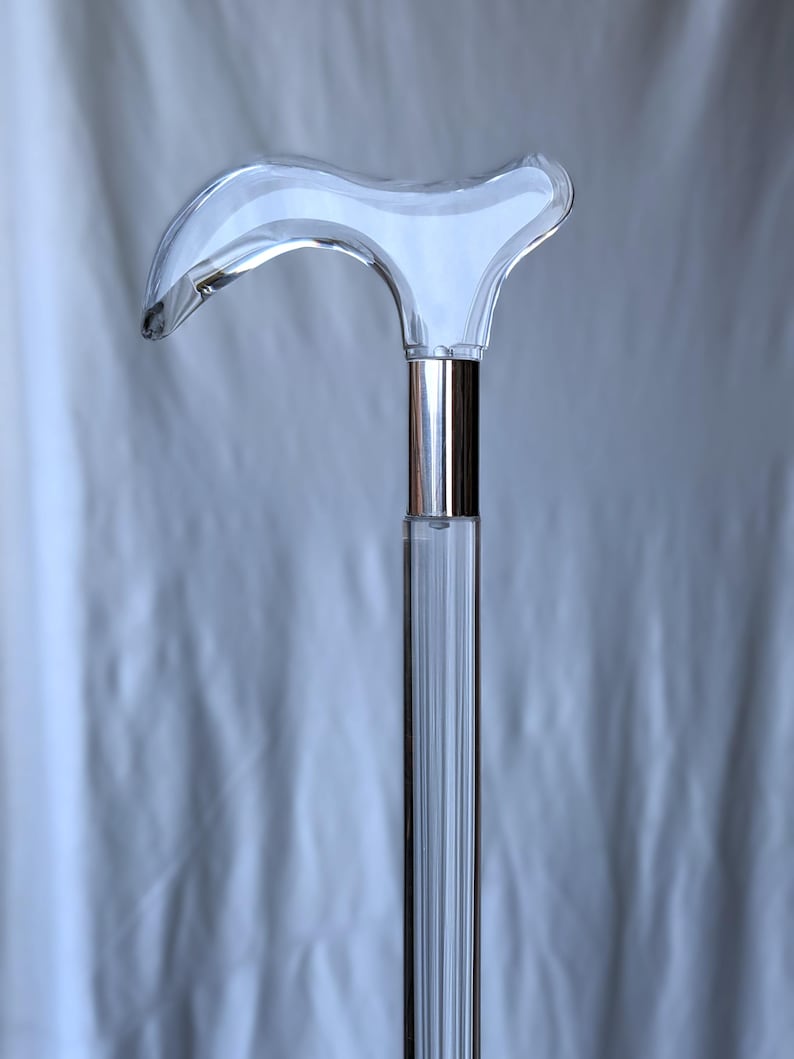 Clear Acrylic Cane Colored Collar | Custom Engraved Performer Magician ...