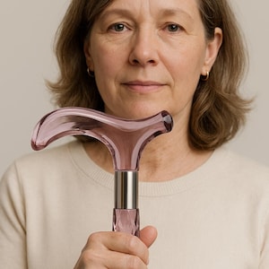 Pink Rhinestone Walking Cane: Elegant Acrylic Fashion Accessory Gift for Mom and Grandma