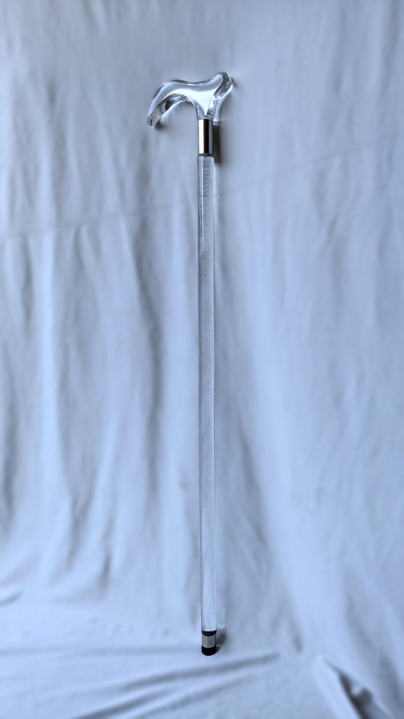 Clear Acrylic Cane Colored Collar | Custom Engraved Performer Magician ...