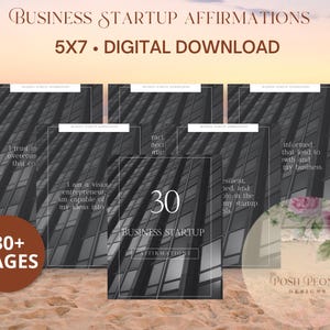 Cartes d'affirmation de démarrage d'entreprise en téléchargement numérique, 30 citations motivantes imprimables pour les entrepreneurs, concentration, confiance, abondance