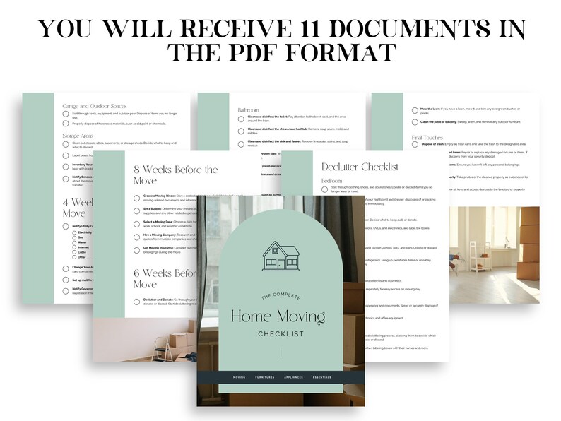 Printable Moving Checklist Ultimate Home Moving Planner Digital ...