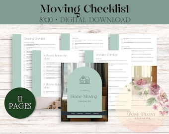 Printable Moving Checklist Ultimate Home Moving Planner Digital Download Packing List for New Homeowners Apartment Movers Guide