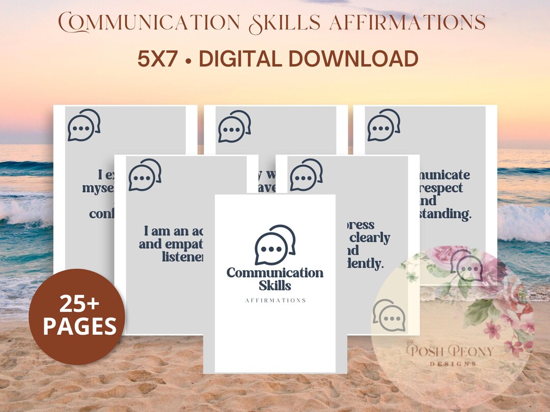 Communication Skills Affirmation Cards Deck for Confidence, Public ...