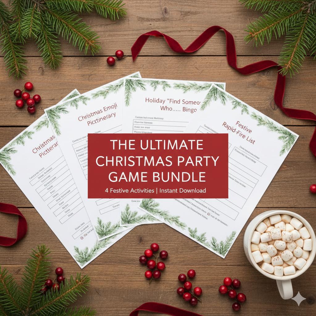 Christmas Party Games Bundle | Printable Holiday Game Night Fun ...