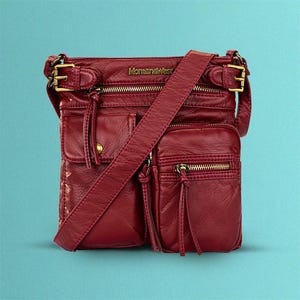 Weich gewaschen braune Kunstleder Crossbody Bag für Damen - Ultraweiche Multi-Pocket-Handtasche mit Messing-Hardwares, stilvoll und langlebig