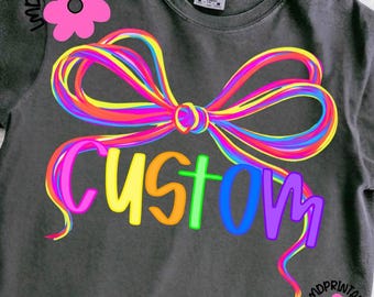 Neon Benutzerdefinierte Png, Benutzerdefinierte Png, Benutzerdefinierte Kokette Bogen Png, Preppy Bogen Sublimationspng, Neon Png, digitaler Download, Kokette Benutzerdefinierte Png-Datei