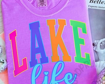 Lake PNG, Lake Life Png Summer Png Neon Trendy Summer Shirt Design Distressed Take me to the Lake PNG Lake, Lake Shirt Design, Lake Vacation