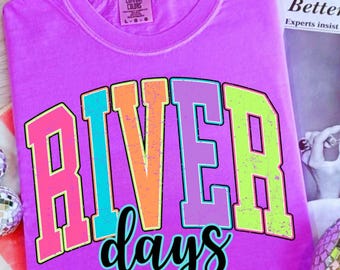 River Days Png, Varsity River Days Png Sublimation T-Shirt Print, Summer River Days Vacation Png, River Vibes Png, Funny River Sayings Png