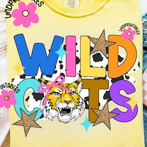Wildcats PNG, Preppy Wildcats Football png, Wildcats shirt png, Wildcats Football png, Mascot Wildcats png, Wildcat school spirit png