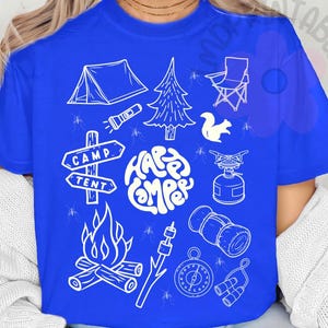 Happy Camper PNG, Camping png, Camping Collage Png, Camping shirt Design Png, Camping Sublimation design, Happy Camper Shirt png, Outdoorsy