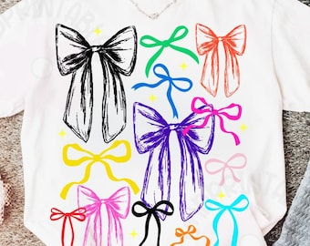 Coquette PNG, Coquette Bows png, Girly png, preppy png, Coquette Aesthetic Trendy Bow Shirt png Bows png, colorful png designs, pink bow png