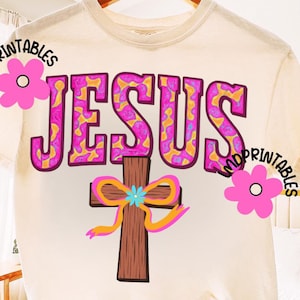 Jesus PNG, Retro Jesus Shirt png, Christian Png, Coquette Jesus Design png, Bible Verse png, Faith Png Trendy Christian Shirt Designs png