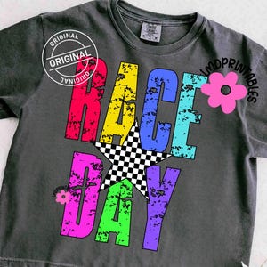 Race day png, Race Day Shirt file, Checkered Star distressed digital Race life vibes, Race season racing sublimation design, RACE DAY shirt