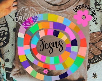 Jesus PNG, Retro Jesus Shirt png, Christian Png, Preppy Jesus Design png, Bible Verse png, Trendy Christian Shirt, Jesus Sublimation