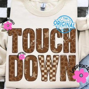 Touchdown PNG, Retro Football png, Football Mom png, Game day Football Shirt Png, Gameday png Football shirt sublimation, Digital Download