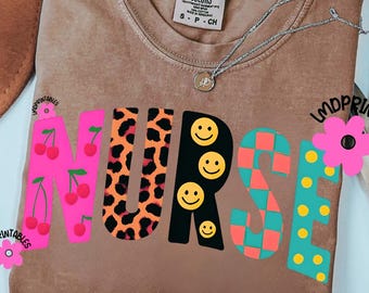 Nurse PNG, Pediatric Nurse PNG, RN Png, Nurses Shirt Design, Cute Nurse Shirt Design, School Nurse png, Nurse Gift png, Smiley Nurse png