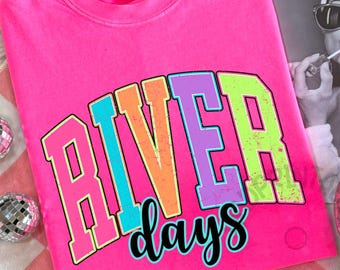 River Days Png, Varsity River Days Png Sublimation T-Shirt Print, Summer River Days Vacation Png, River Vibes Png, Funny River Sayings Png