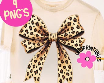 Leopard Bows PNG, Coquette Bows Bundle Png, Summer Bows Fall Png Coquette Png Trendy Bows Png Coquette Sublimation png, Coquette Bow Shirt