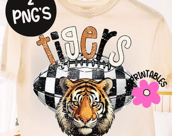 Tigers PNG Bundle, High School Tigers Football png, Tiger Town Shirt png, Tiger Football png, Mascot Tigers shirt png, Tigers school spirit