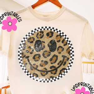 Smiley PNG, Leopard Print PNG, Trendy Png, Cheetah Smiley Png, Smile Face png, Smiley png, Summer Png, Girly png, retro smiley sublimation