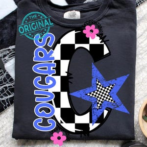 Cougars PNG, Cougar Town png, Preppy Cougars Shirt png, Gameday Cougar Mascot png, Mascot Cougars png, Cougar spirit png, Lets go Cougars
