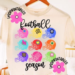 Football Season PNG, Football Helmets png, Football Mama png, Instant Digital Download, Trendy Football Shirt Png, Football Gameday Shirt