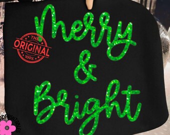 Merry and Bright Png, Neon Green Christmas Png, Preppy Christmas Shirt Png, Xmas png, Christmas Png Christmas Sublimation Merry & Bright png