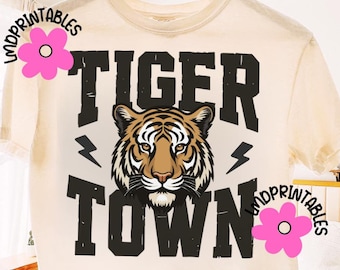 Tigers PNG Bundle, High School Tigers Football png, Tiger Town Shirt png, Tiger Football png, Mascot Tigers shirt png, Tigers school spirit