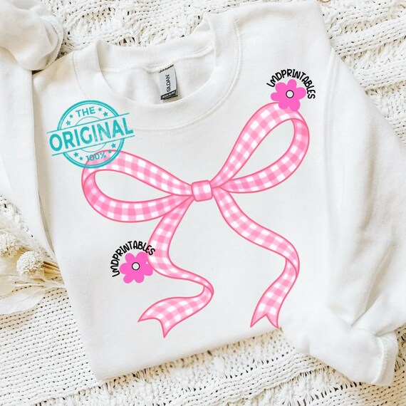 Pink Gingham Bow PNG, Coquette Bow Png, Preppy Png Coquette Png Trendy Bows Png Coquette Sublimation png, Coquette Bow Shirt, Gingham png