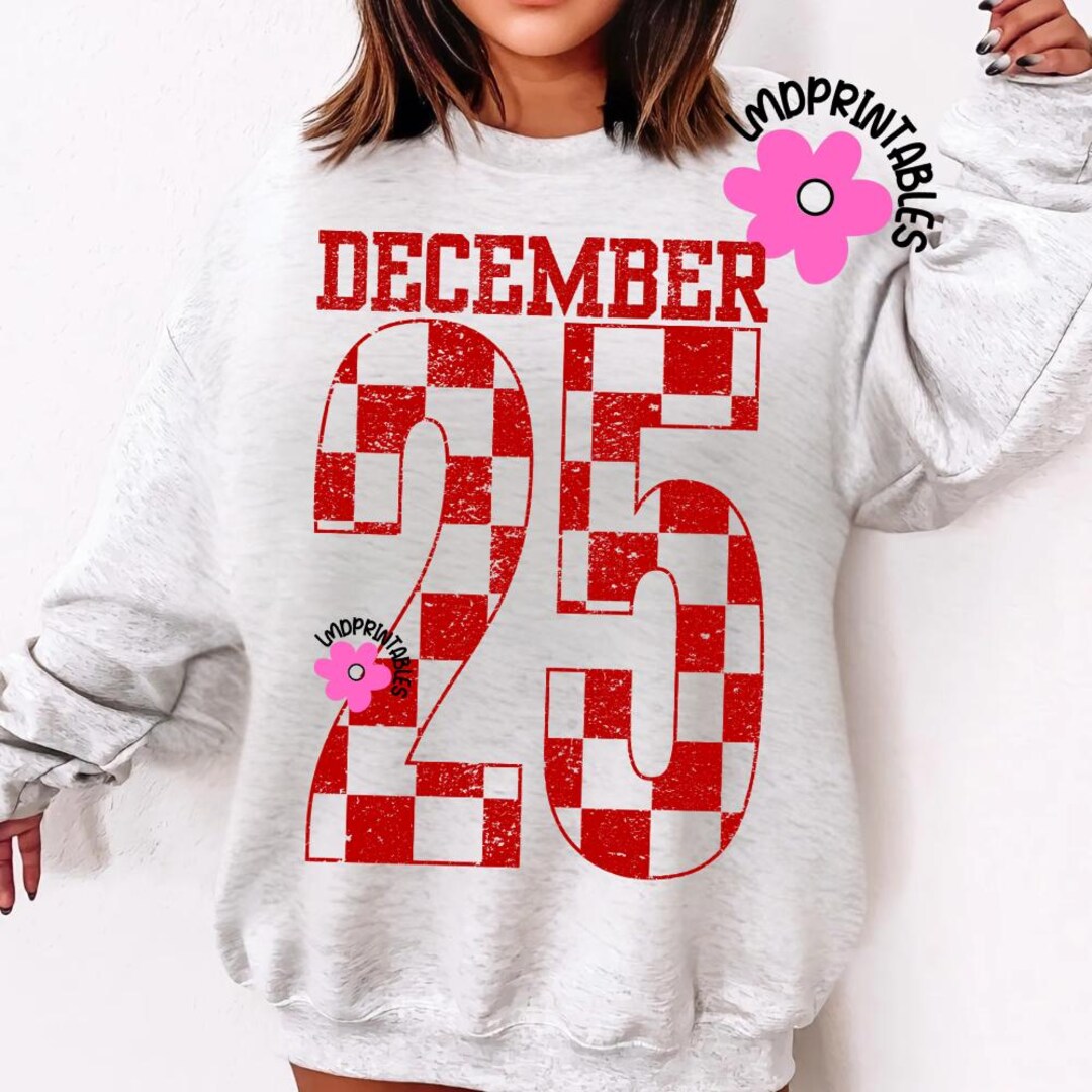 Retro December 25 Png, Retro Christmas Png, Preppy Christmas Png ...