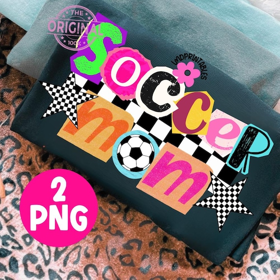 Soccer Mom PNG, Checkered Soccer png set of 2, Soccer Mom png, Gameday Soccer Shirt png, Soccer Sublimation Png, Preppy Soccer Sublimations