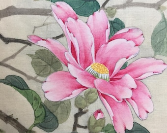 Antique Chinese Floral Painting on Silk