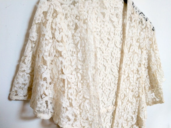 Vintage Floral Lace Blouse - image 8