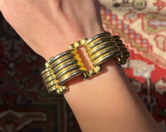 1980's Marla Buck Runway Goldtone Link Bracelet