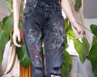 【COLOR iN ID】star painting jeans Paint Aka Jeans | TikTok