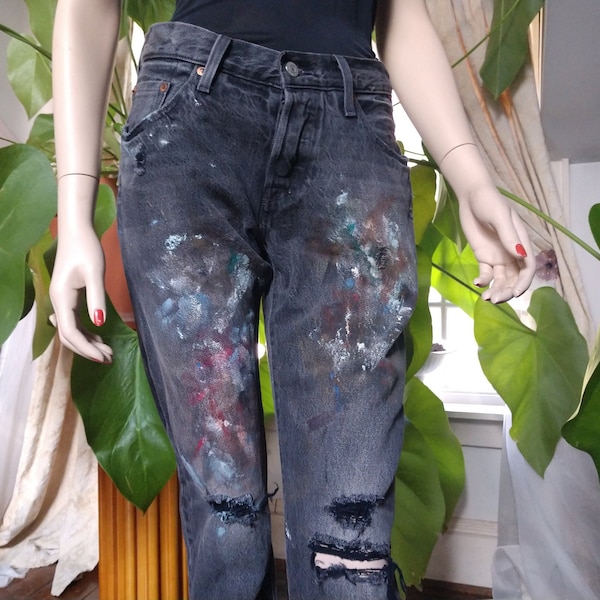 Vintage Painted Scenic Artist’s Jeans