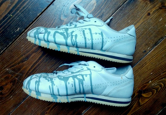 Painted Men's Size 8 Nike Cortez Sneakers - image 7