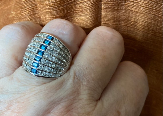 Dazzling Crystal Statement Ring in Seven Layers - image 8