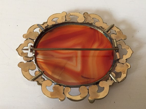 Victorian Banded Agate Brooch - image 4