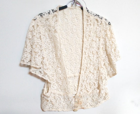 Vintage Floral Lace Blouse - image 5