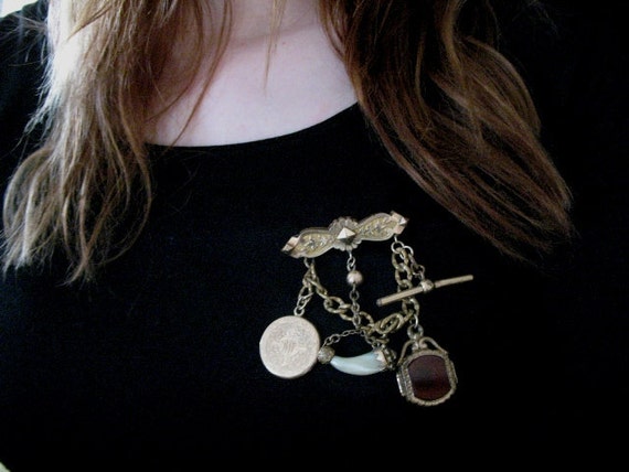 Chatelaine Charm Brooch