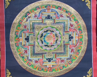 Vintage Tibetan Mandala Painting