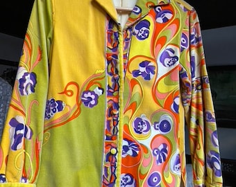 Original Emilio Pucci Velvet 60’s Vibrant Print Jacket Saks Fifth Avenue