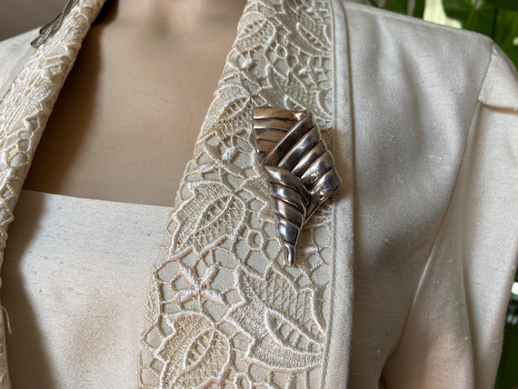Sterling Silver Mexican Brooch
