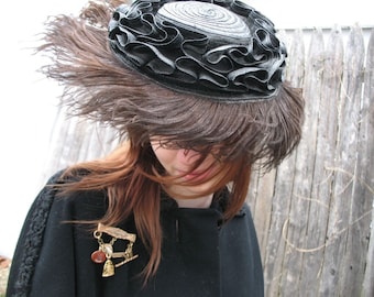 Holly-Vogue Ostrich Feather Hat